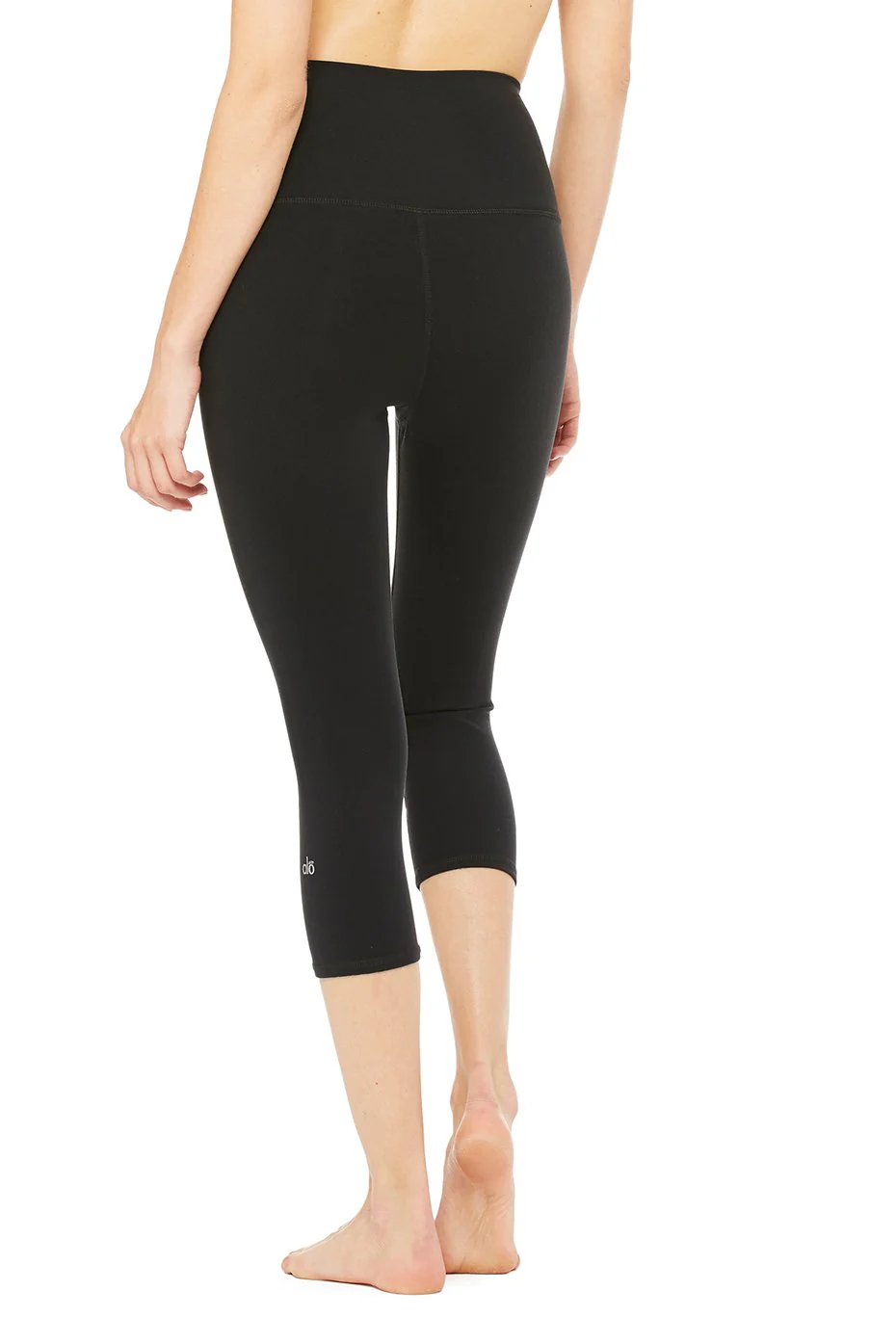 High-Waist Airbrush Capri - Black
