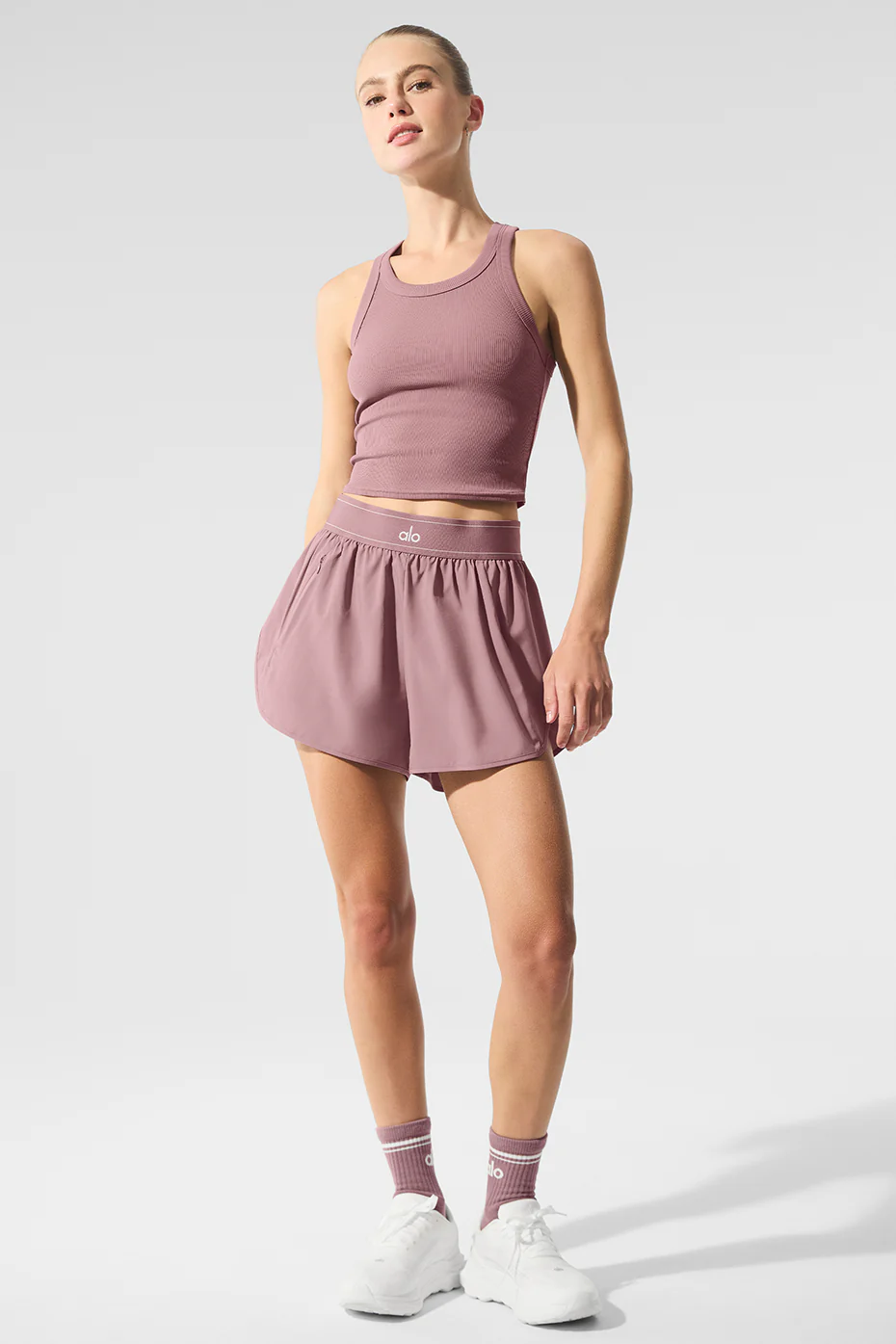 Goddess Ribbed Go-To Tank - Smoky Quartz