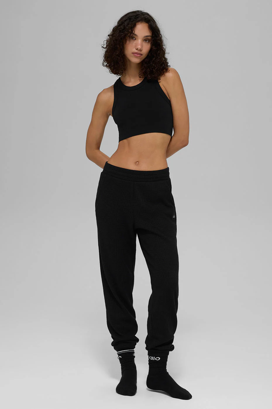 Waffle Weekend Escape Jogger - Black