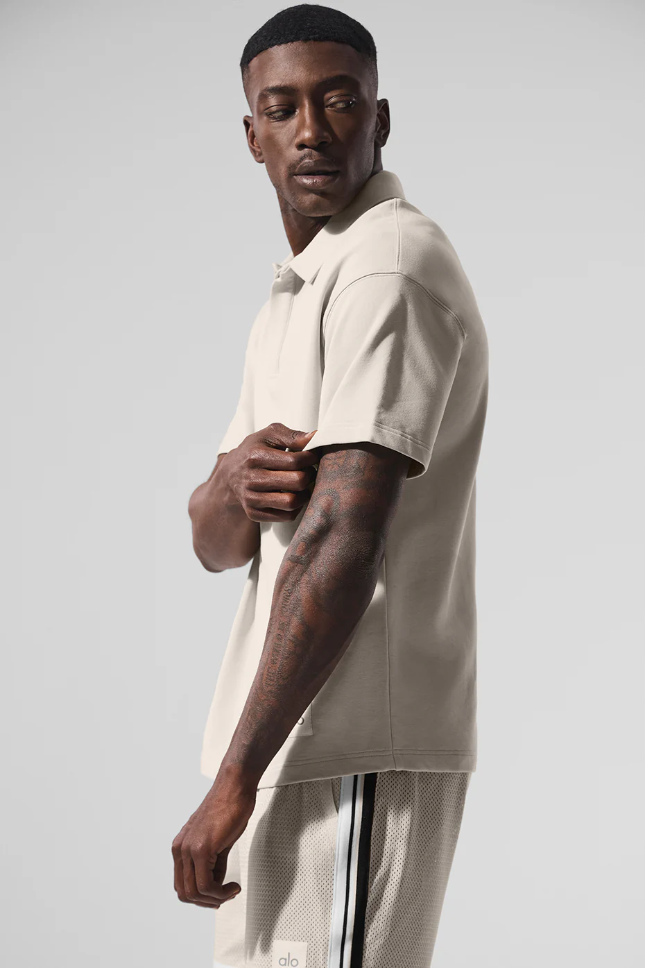 Double Take Short Sleeve Polo - Bone