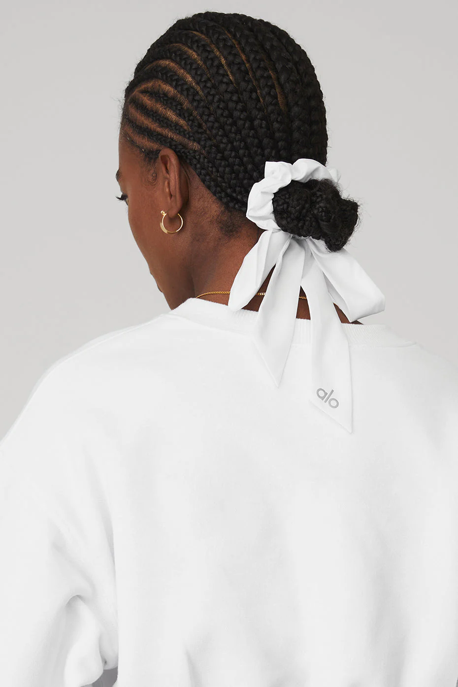 Love Knots Tie Scrunchie - White