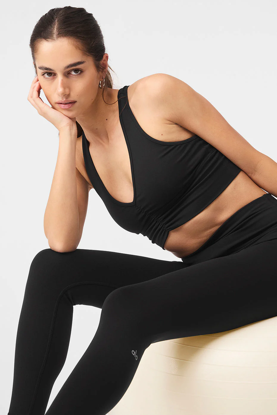 High-Waist Airbrush Legging - Black