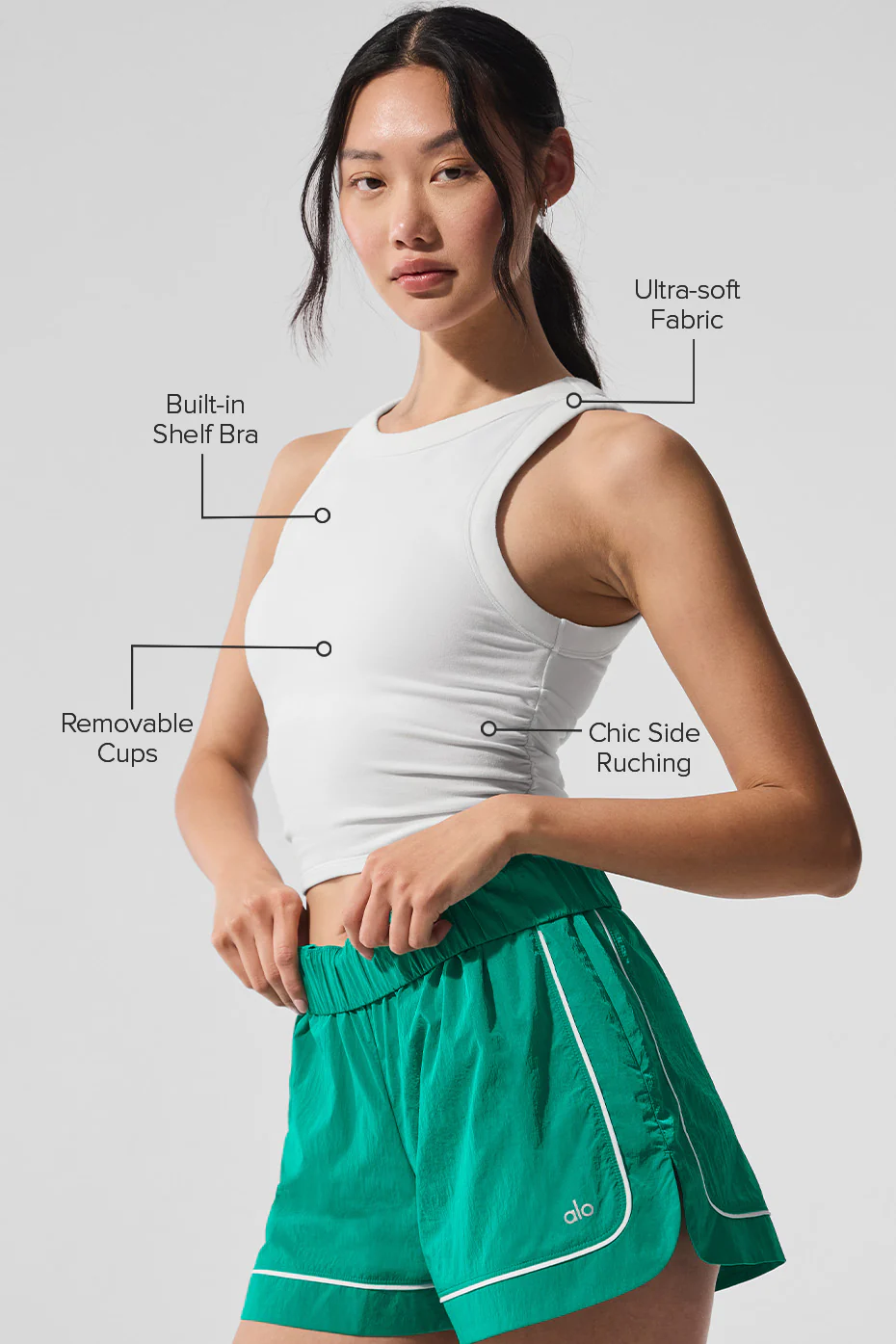 Sway Bra Tank - White