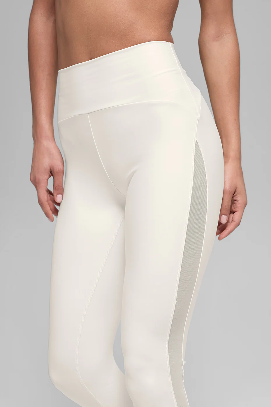Airlift High-Waist Mesh Infatuation Legging - Ivory