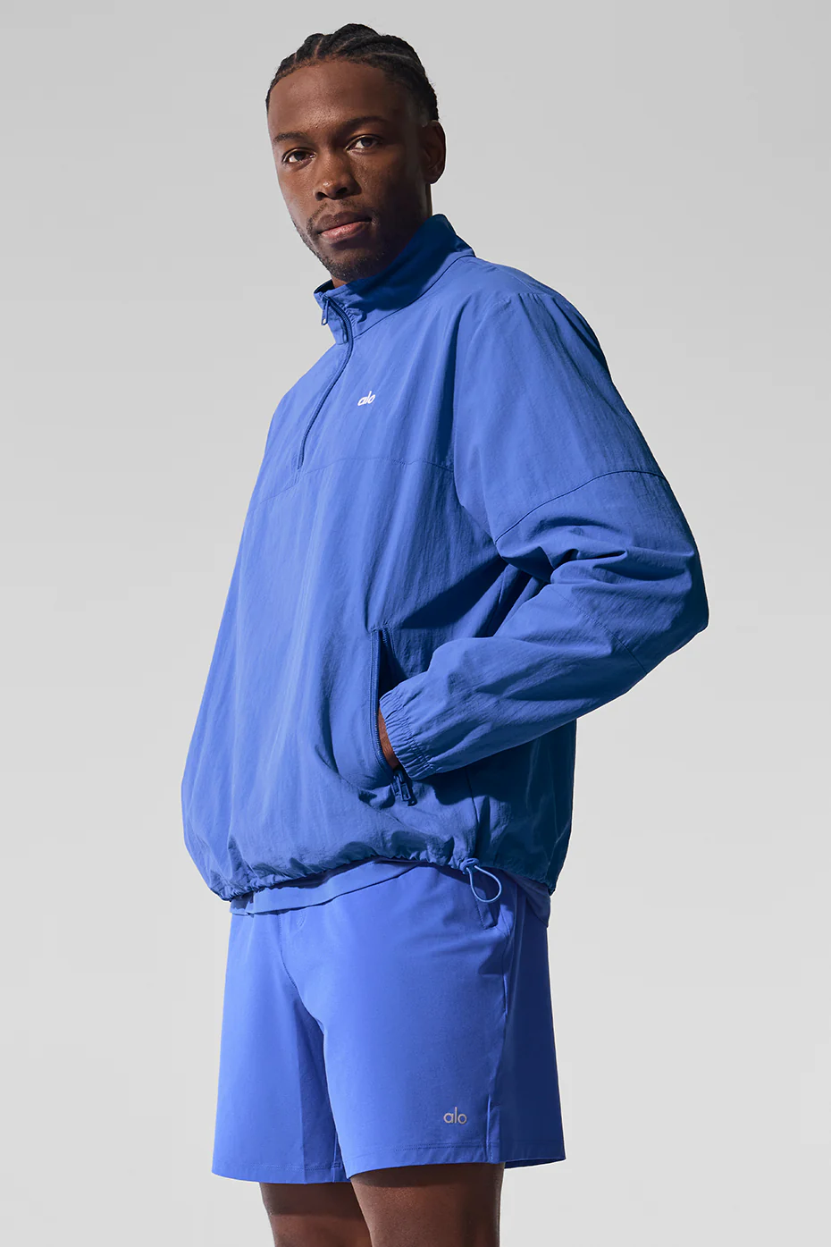 Light Weight Takeaway Track Pullover - Marathon Blue