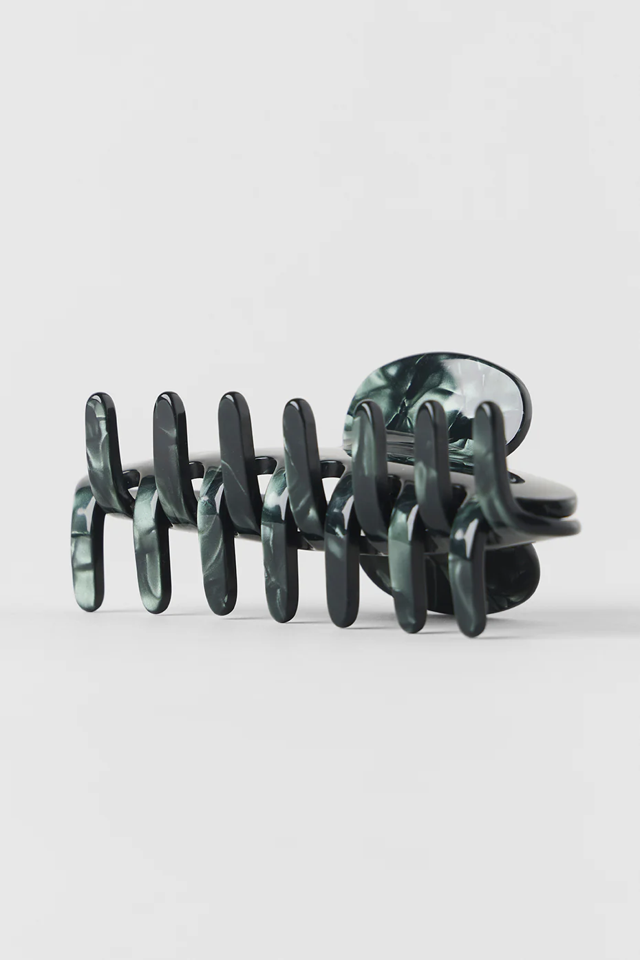 90's Claw Clip - Clover Green Agate