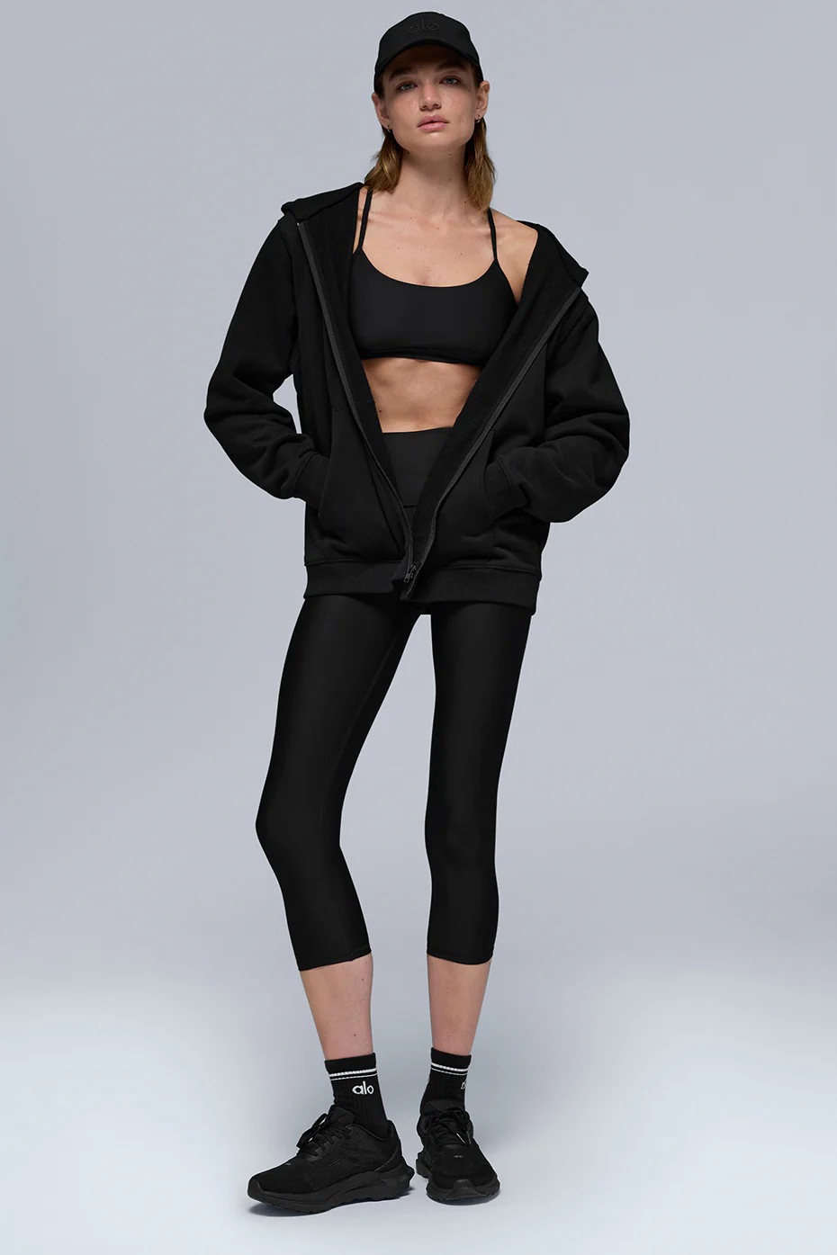 Renown Heavy Weight Full Zip Hoodie - Black