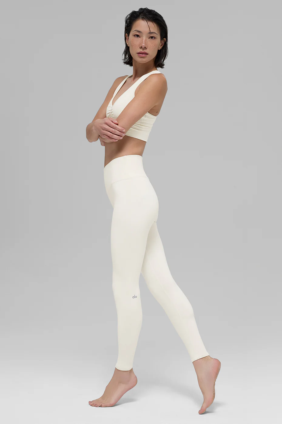 High-Waist Airbrush Legging - Ivory