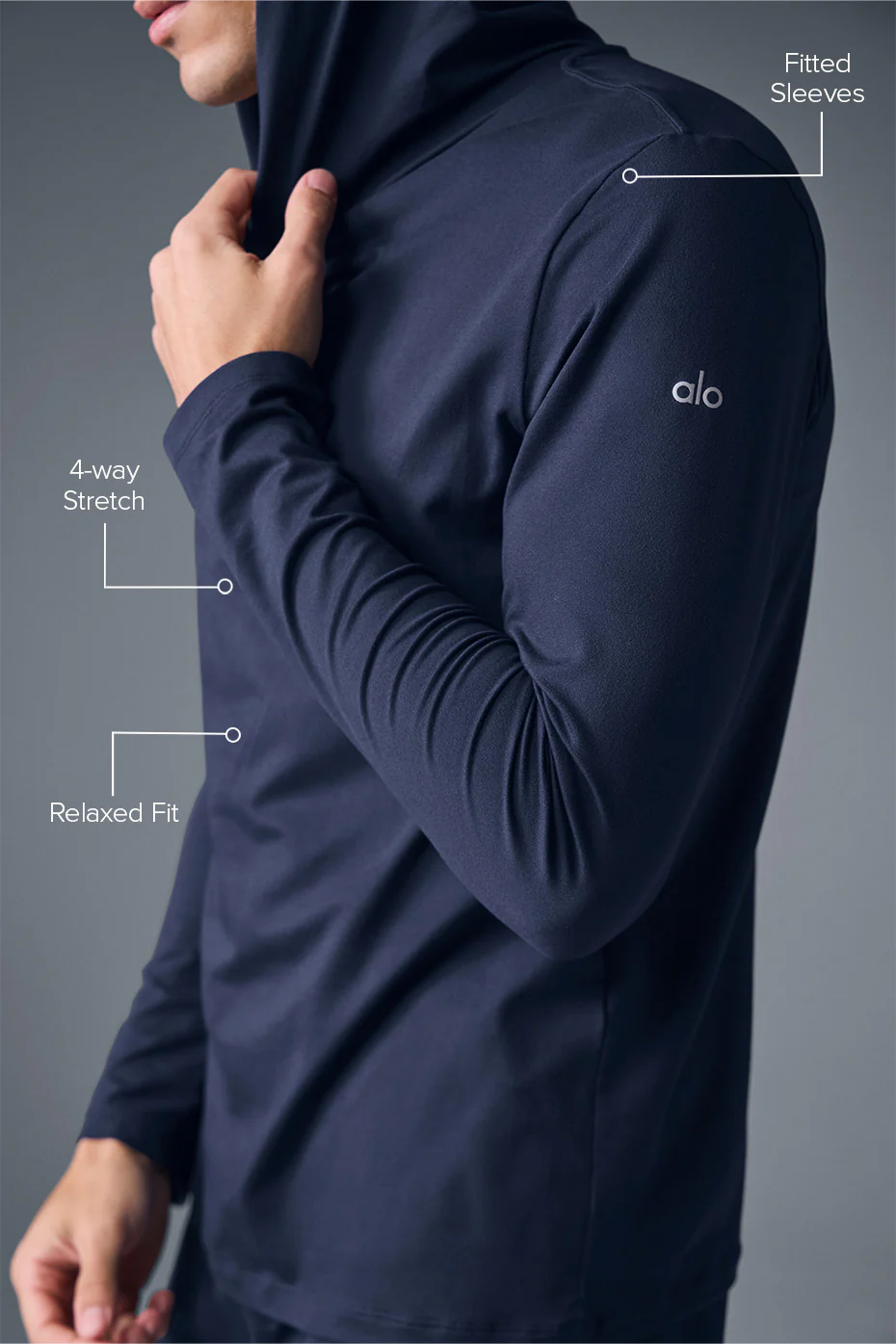 Conquer Reform Long Sleeve With Hood - Navy