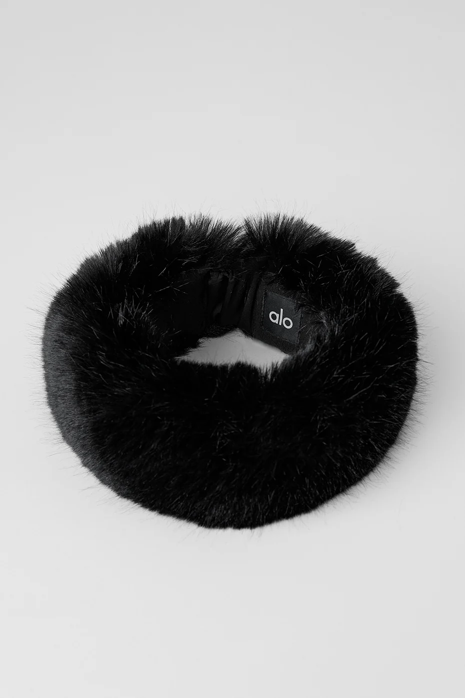 Opulent Faux Fur Wintersun Headband - Black