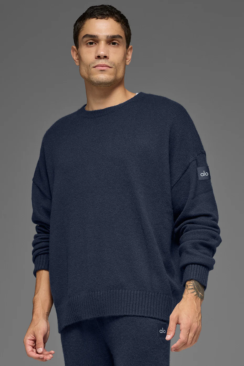Unisex Wool?Cashmere New Class Crewneck Sweater - Navy