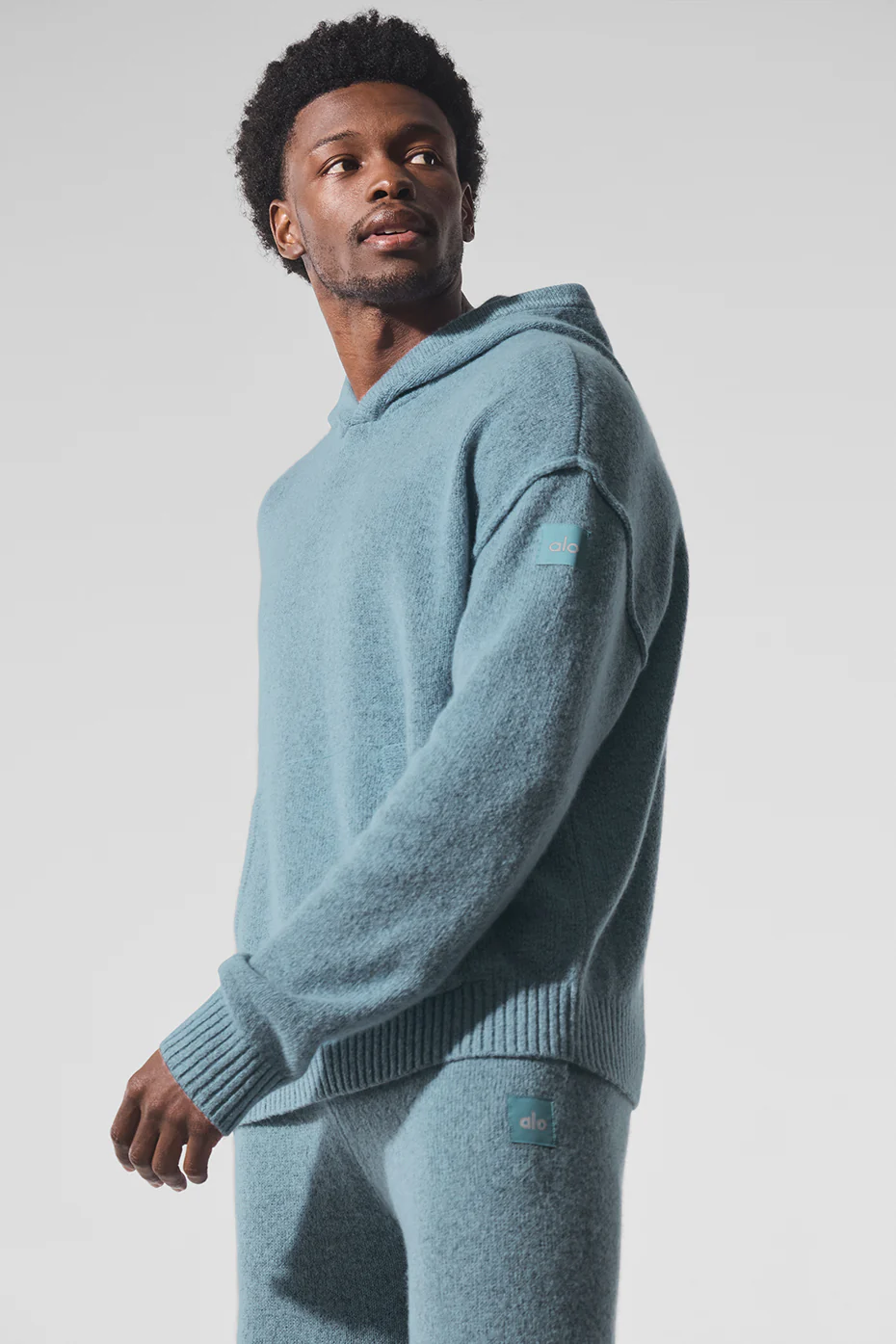Wool?Cashmere New Class Hoodie - Celestial Blue Granite Heather