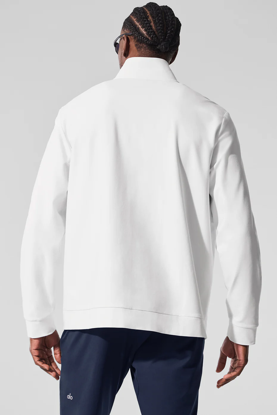 Conquer Max Mock Neck Full Zip - White
