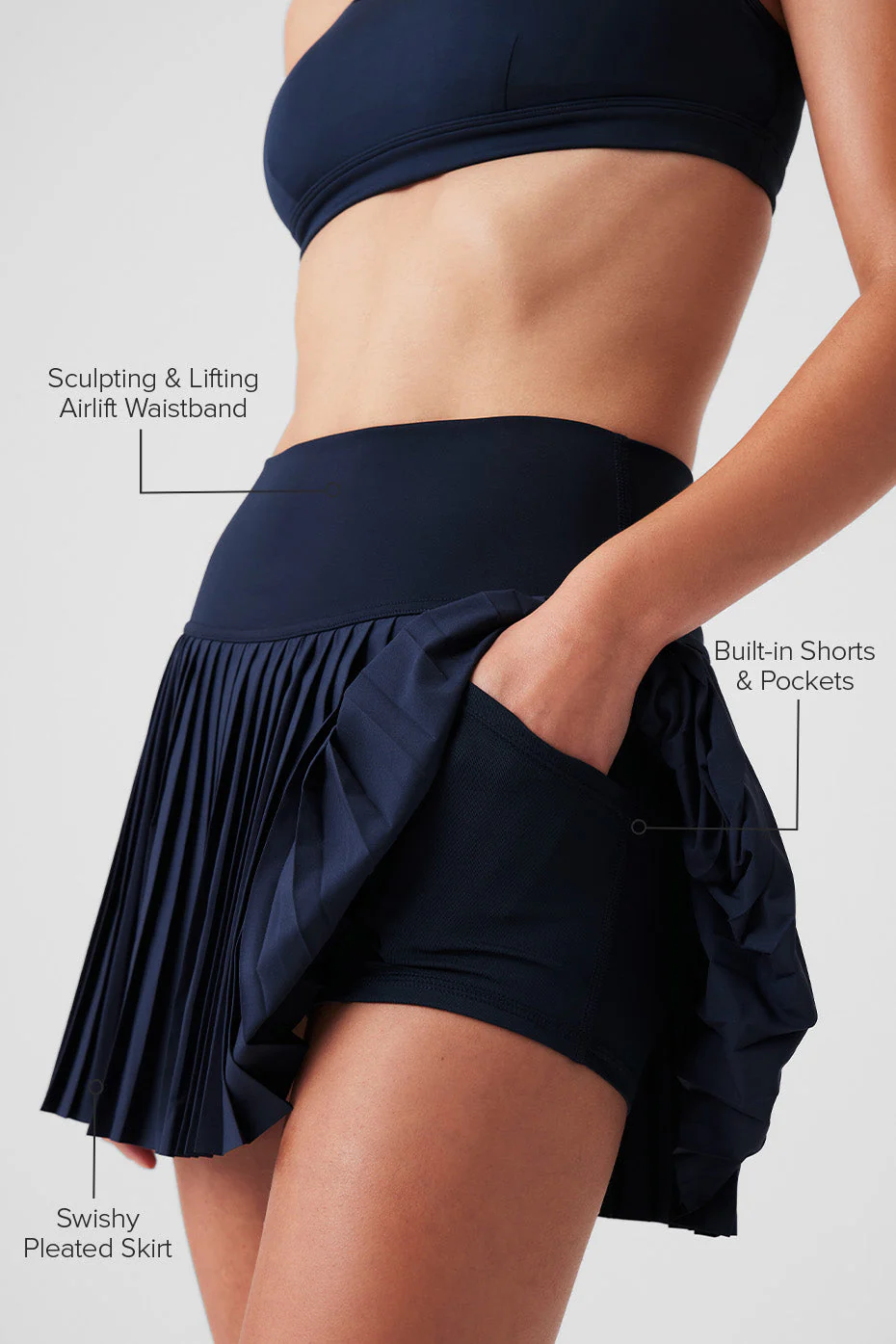 Grand Slam Tennis Skirt - Navy