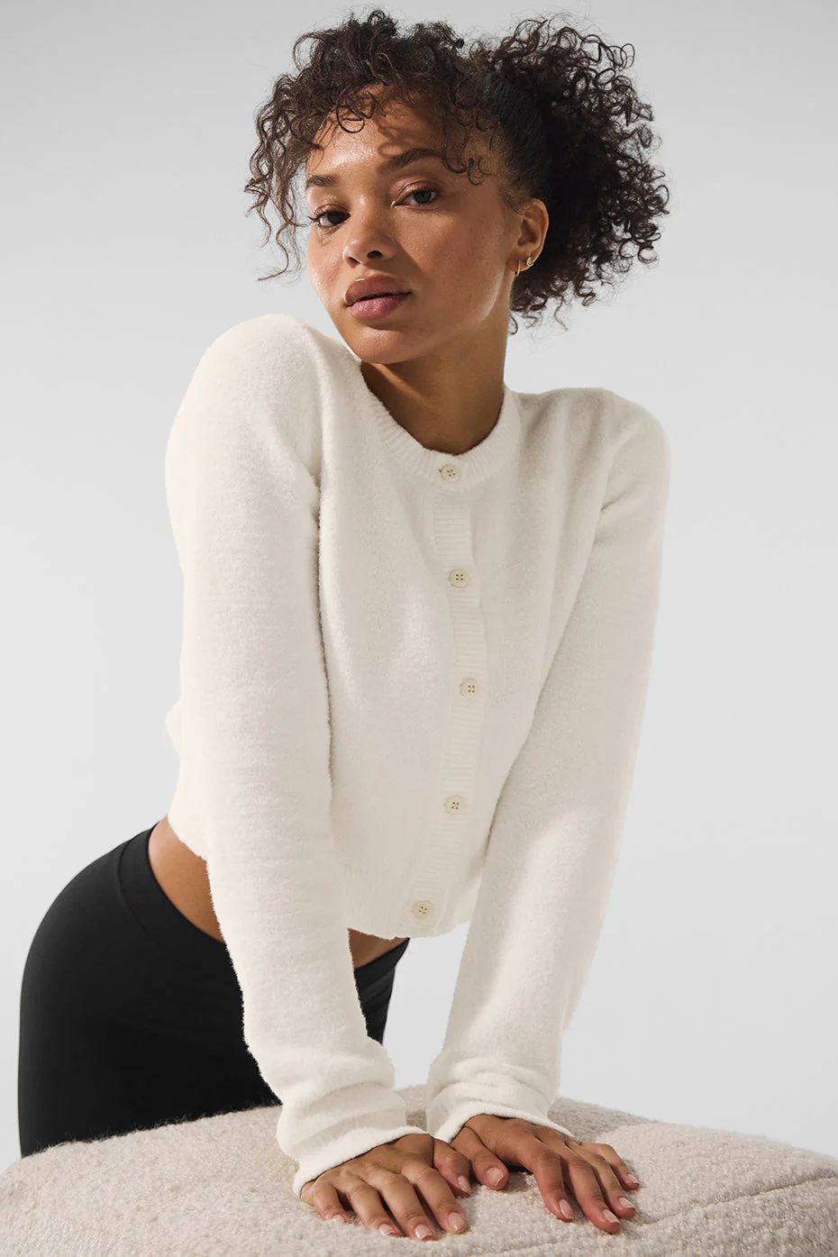 Snuggle Up Sweater Cropped Cardigan - Ivory