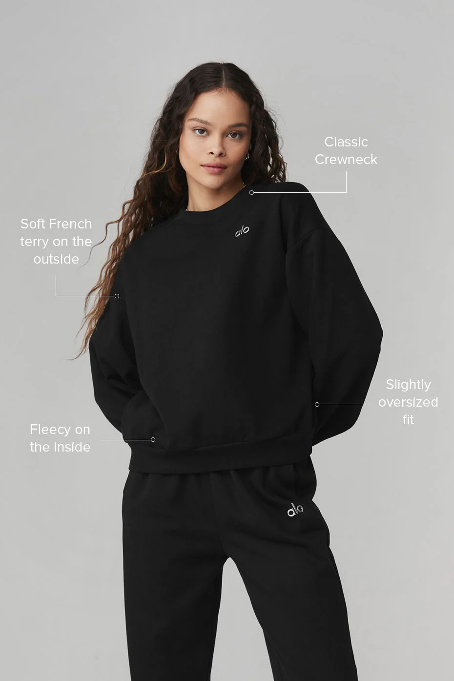 Accolade Crew Neck Pullover - Black
