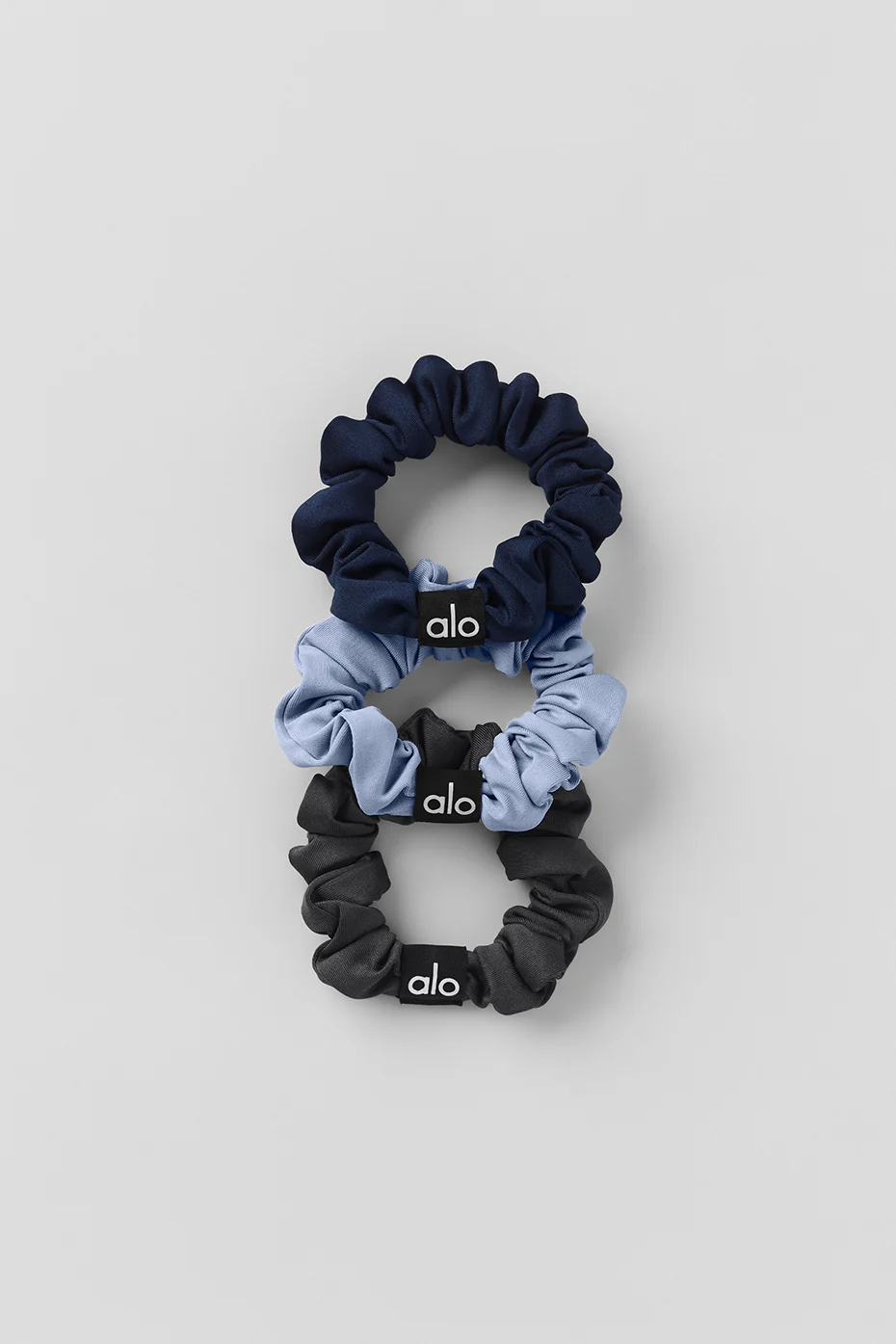 Fresh Mini Scrunchie 3-Pack - Winter Frost/Navy/Anthracite