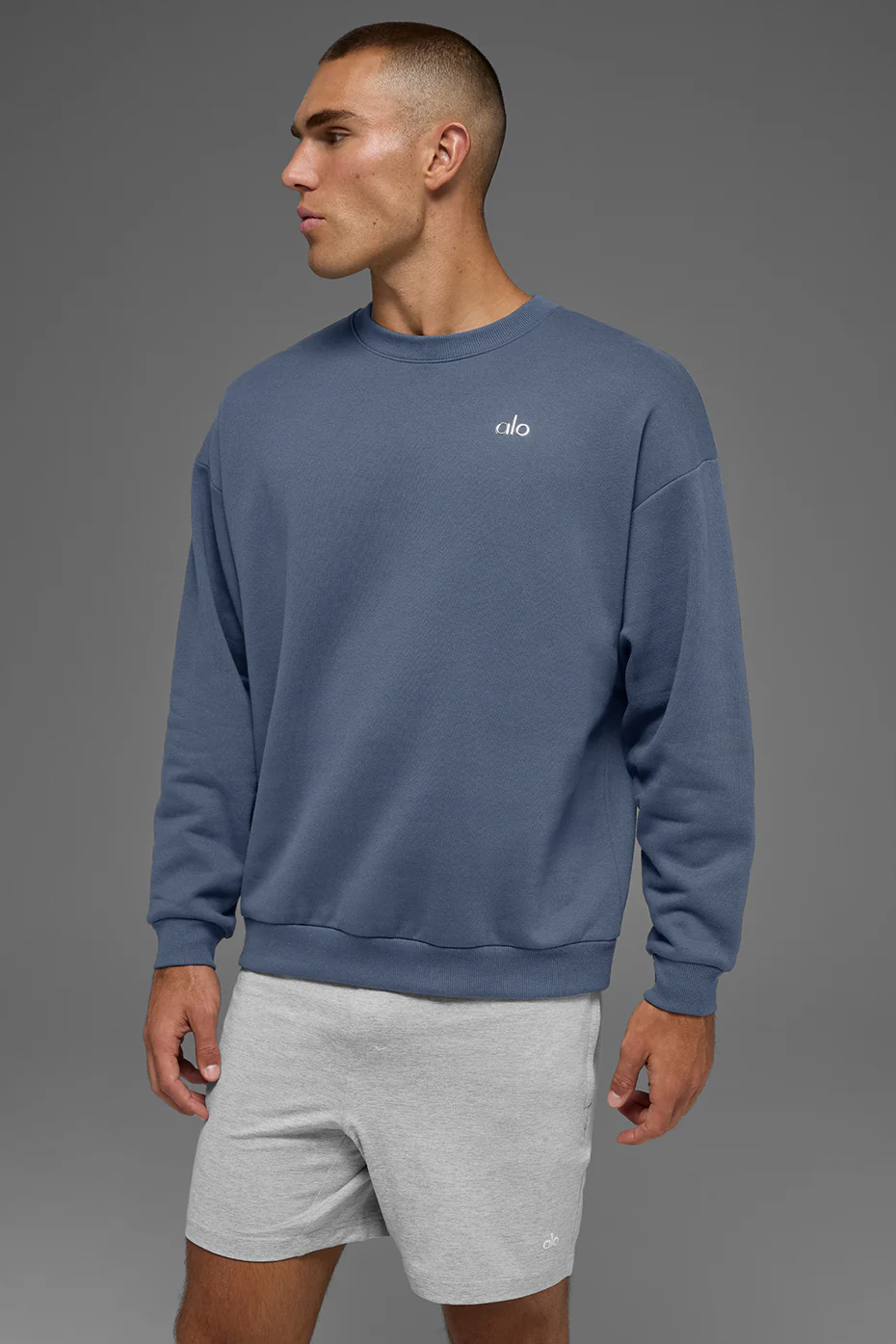 Accolade Crew Neck Pullover - Bluestone