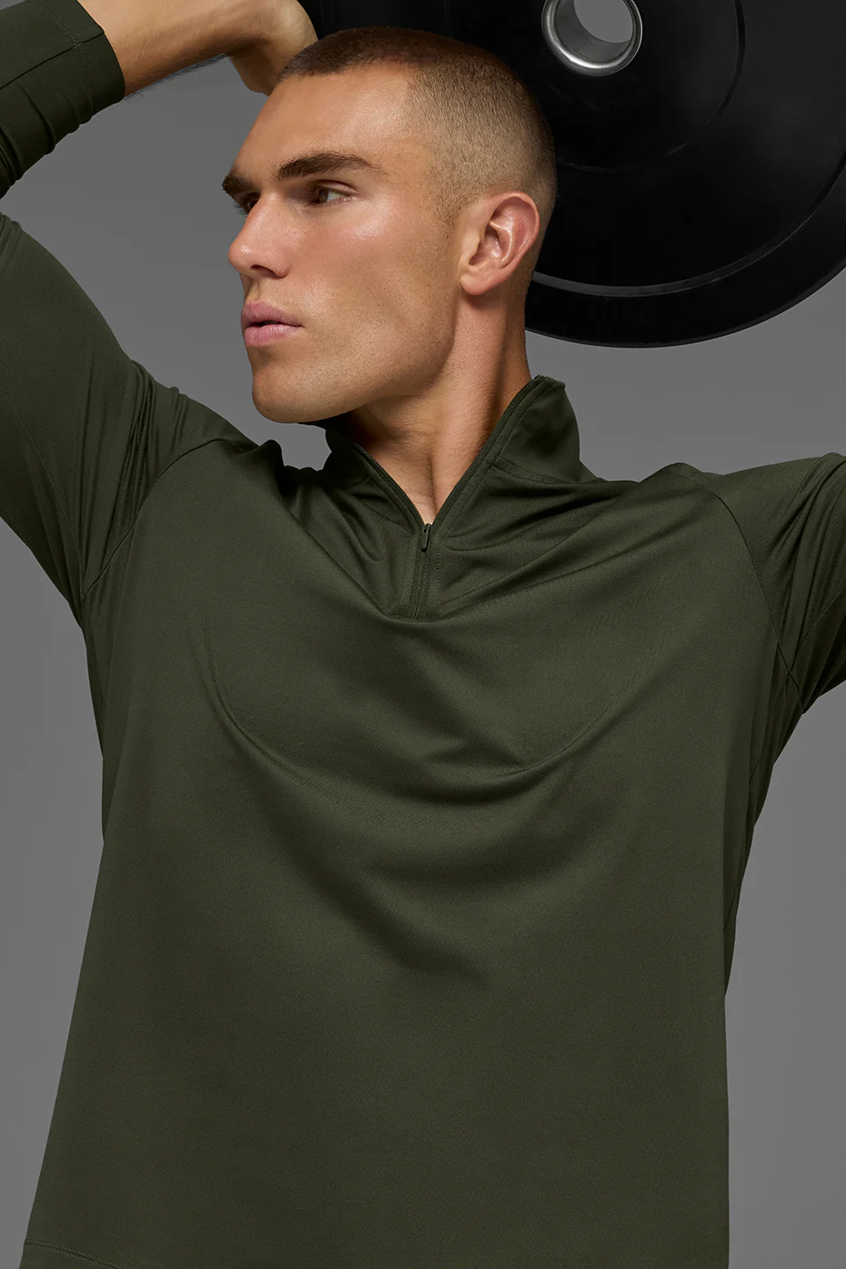 Conquer 1/4 Zip Reform Long Sleeve - Green Olive