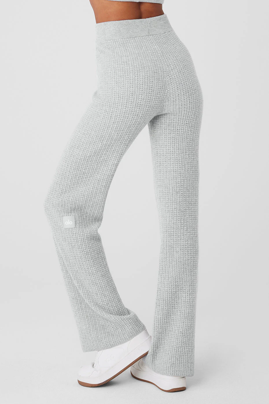 Cashmere High-Waist Plush Waffle Pant - Athletic Heather Grey