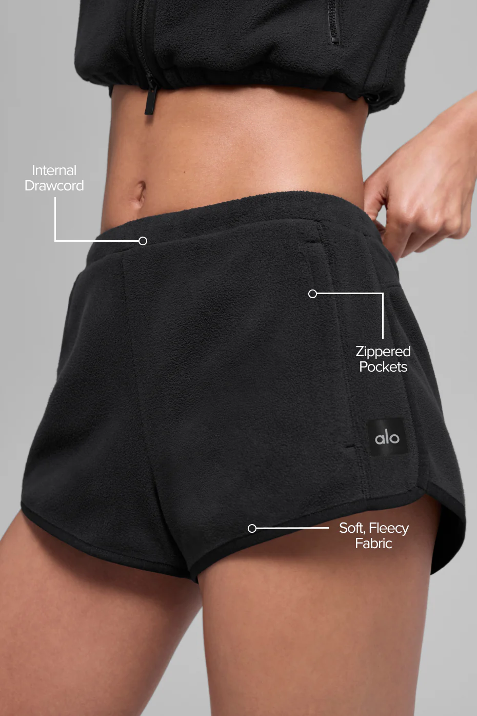 Polar Fleece Retreat Short - Black