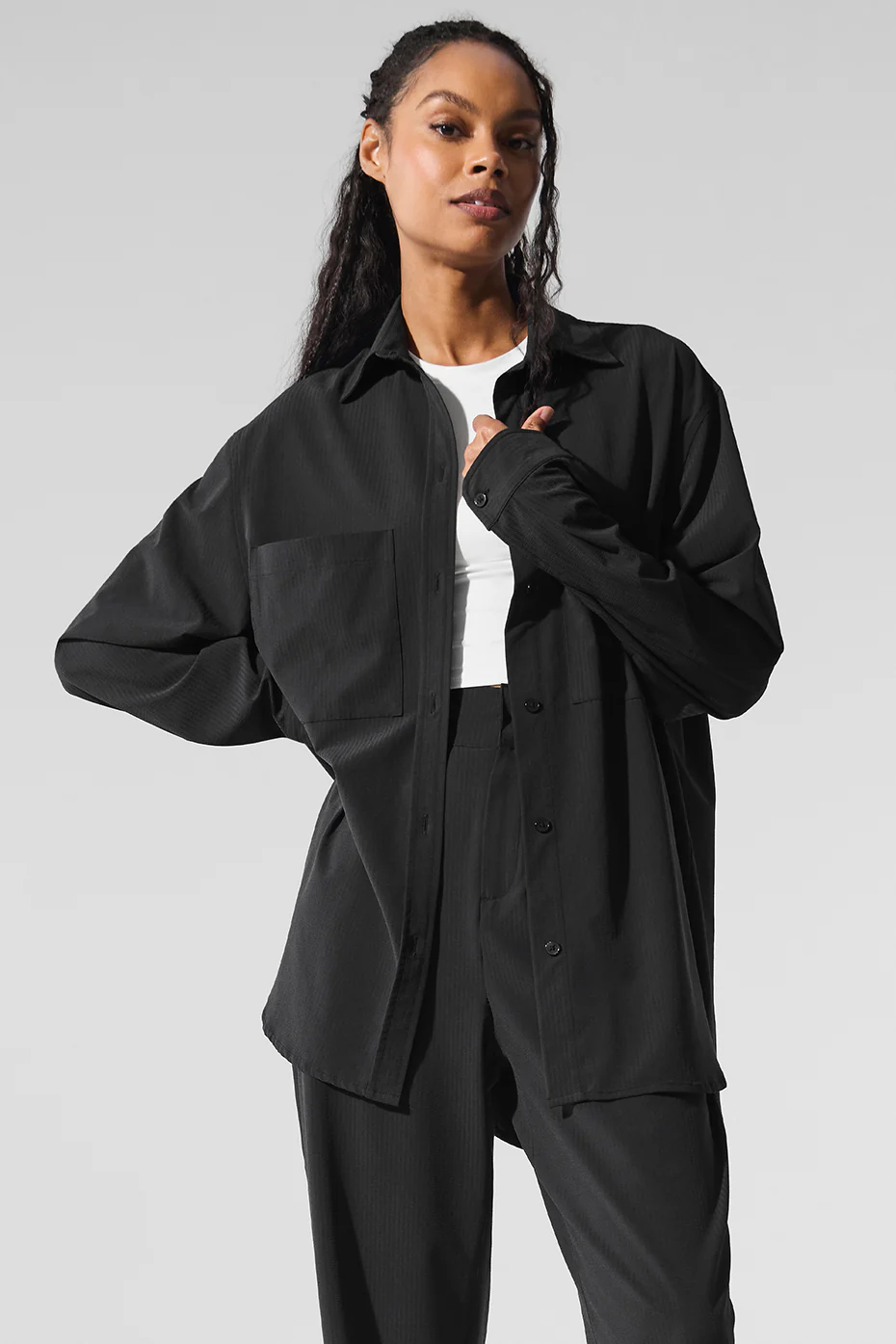 Dreamscape Button Down Long Sleeve - Black