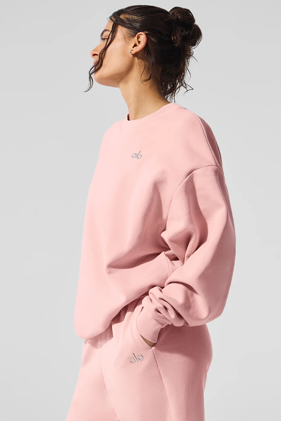 Accolade Crew Neck Pullover - Pink Quartz