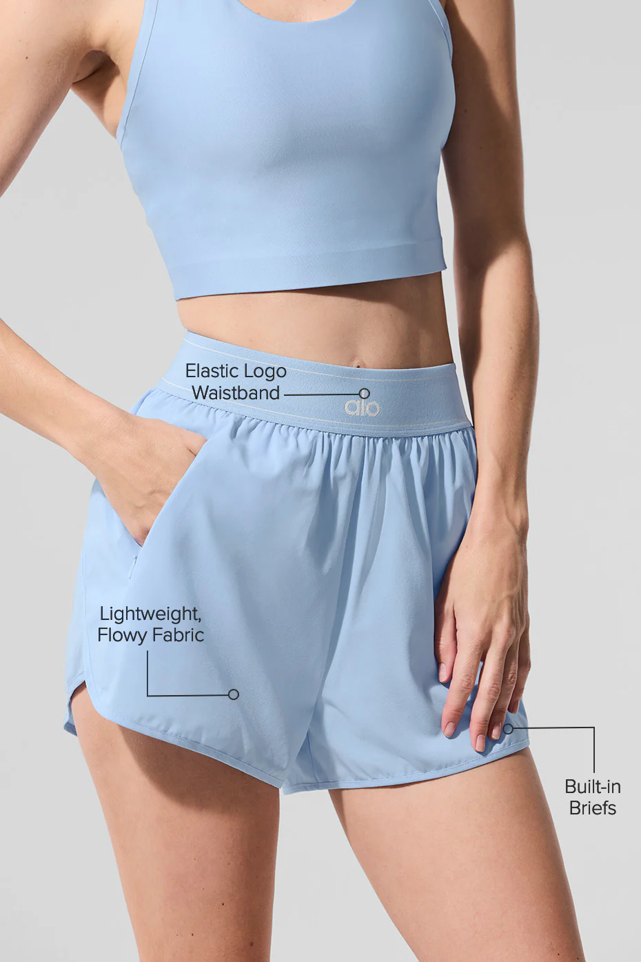 Match Point Short - Seashell Blue