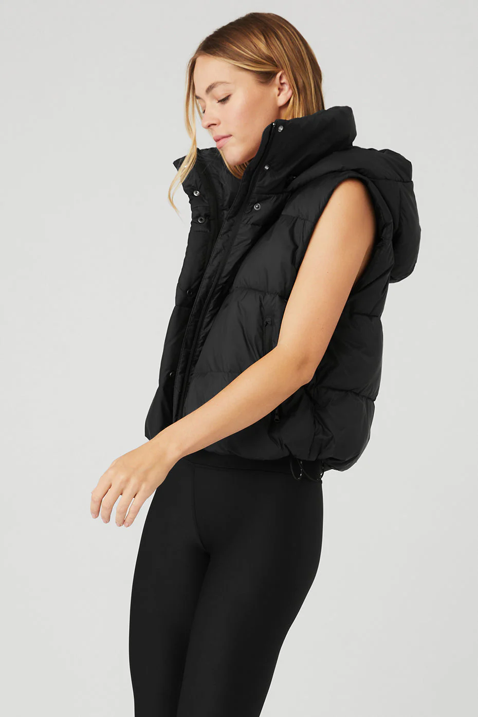 Gold Rush Puffer Vest - Black