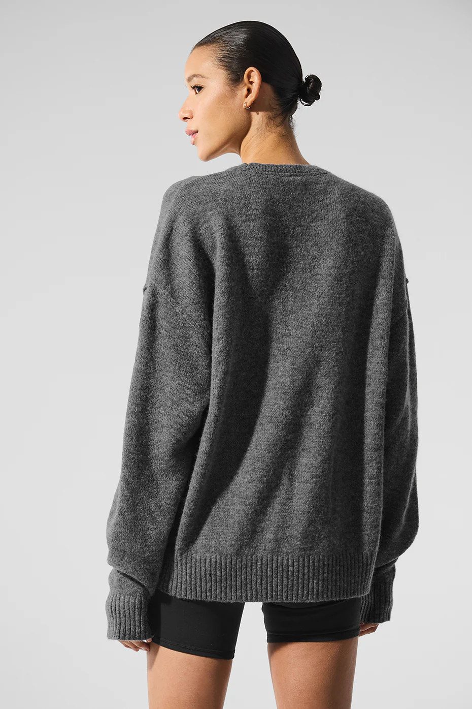 Unisex Wool?Cashmere New Class Crewneck Sweater - Platinum Grey