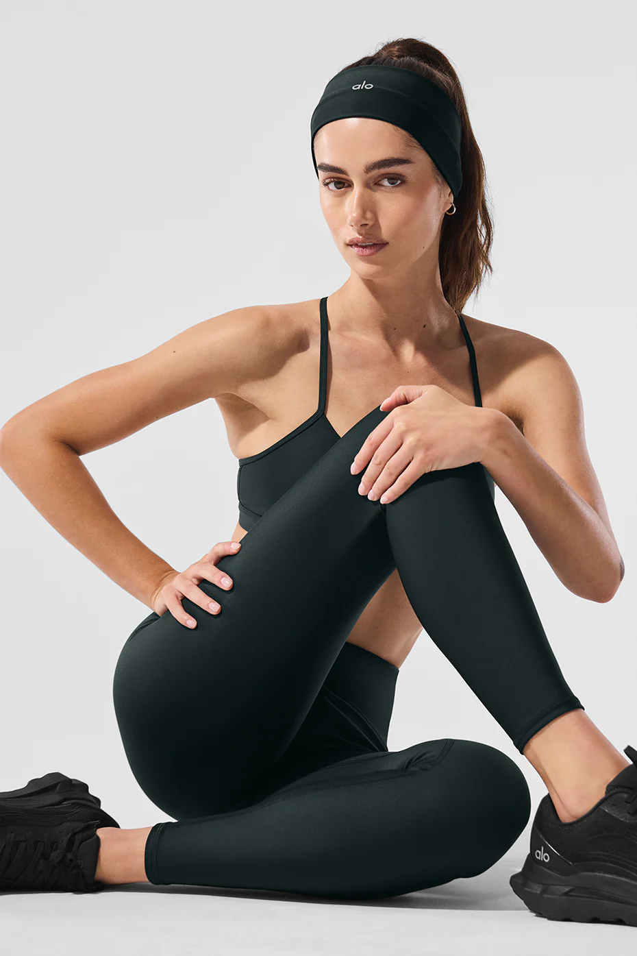 7/8 High-Waist Airlift Legging - Charcoal Green