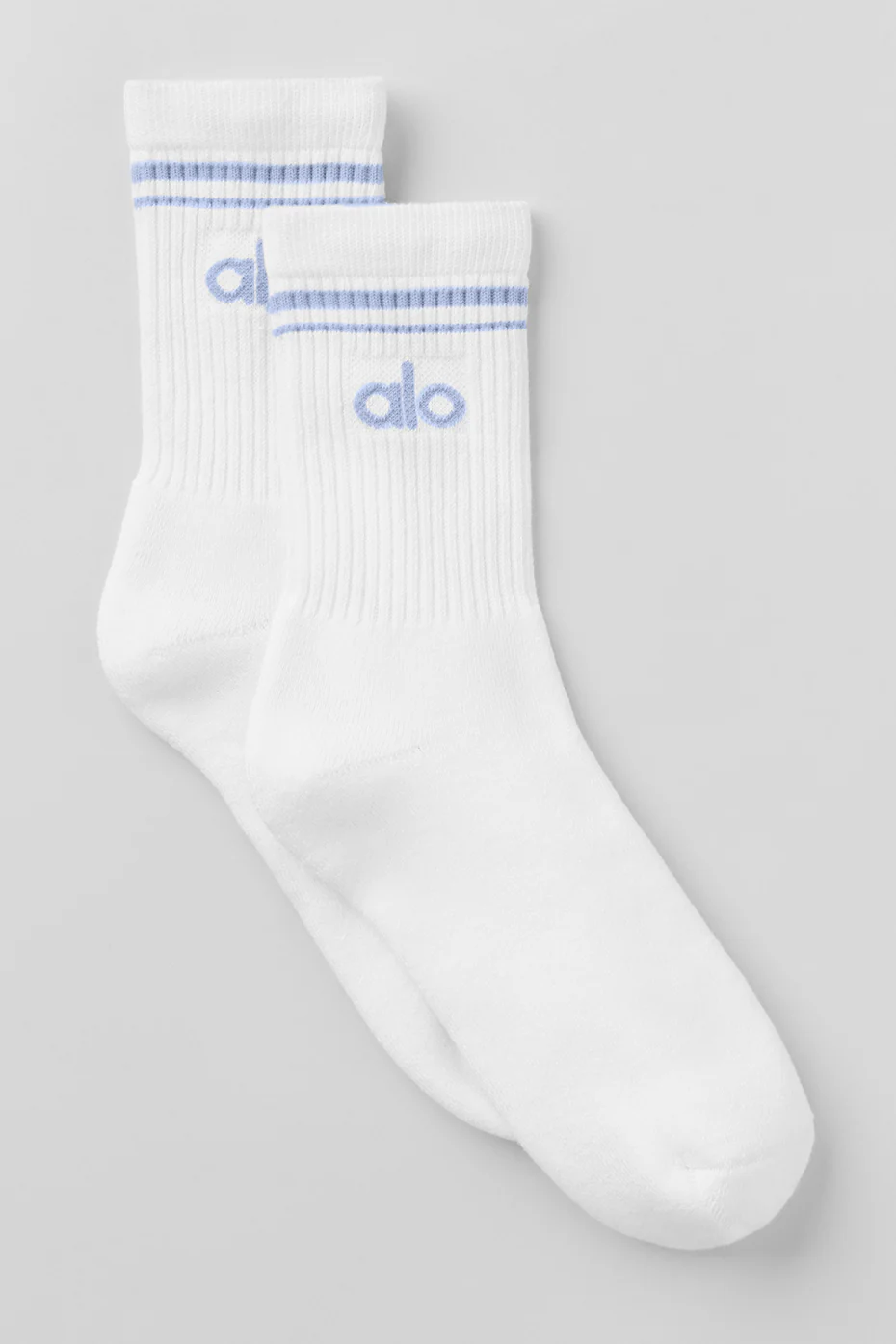 Unisex Half-Crew Throwback Sock - White/Winter Frost