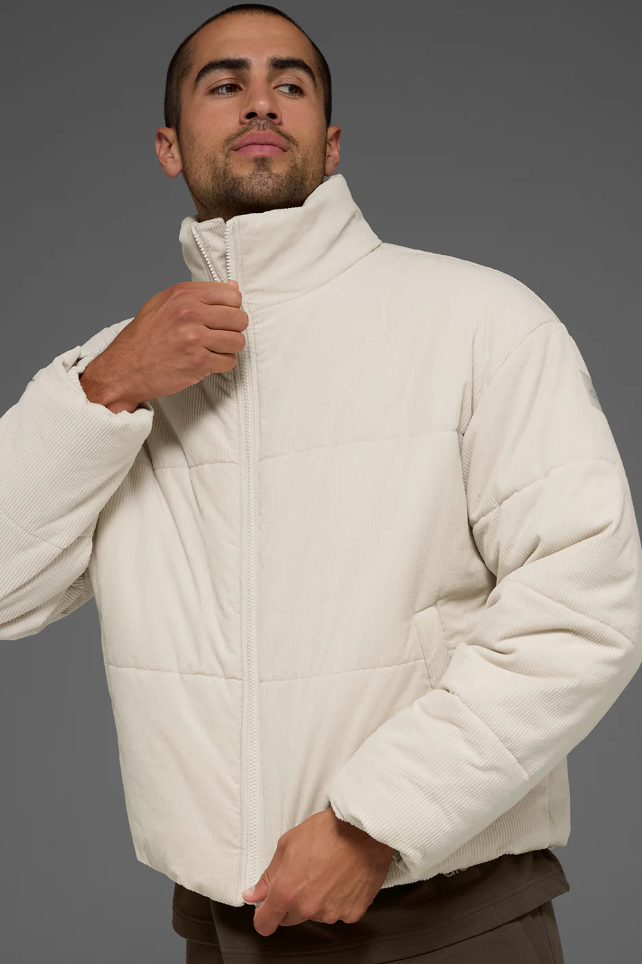 Corduroy Stage Puffer - Bone