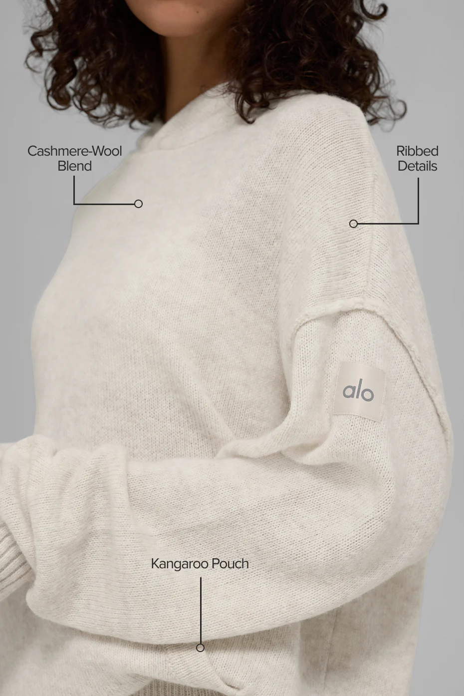 Wool?Cashmere New Class Hoodie - Bone Heather