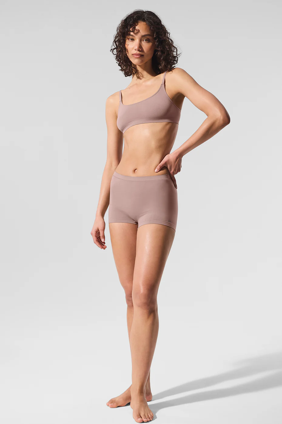 Sheer Glow Boyshort - Taupe