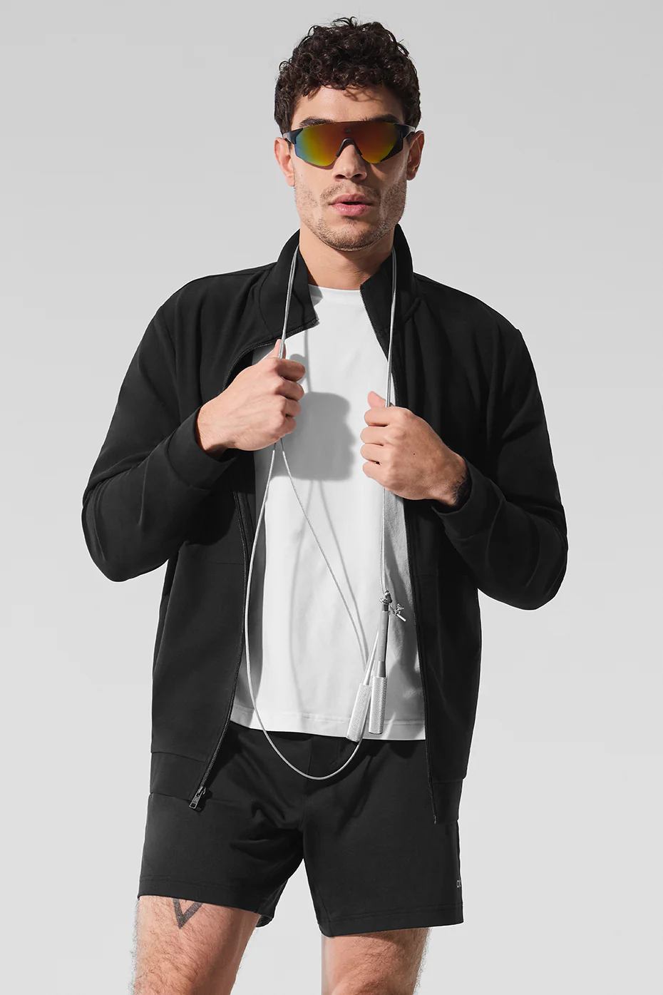 Conquer Max Mock Neck Full Zip - Black