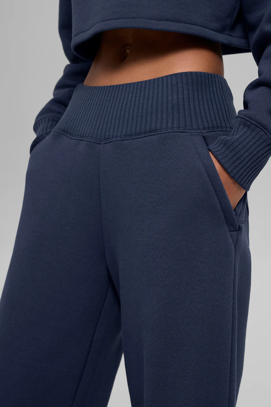 Serenity Wide Leg Sweatpant - Navy