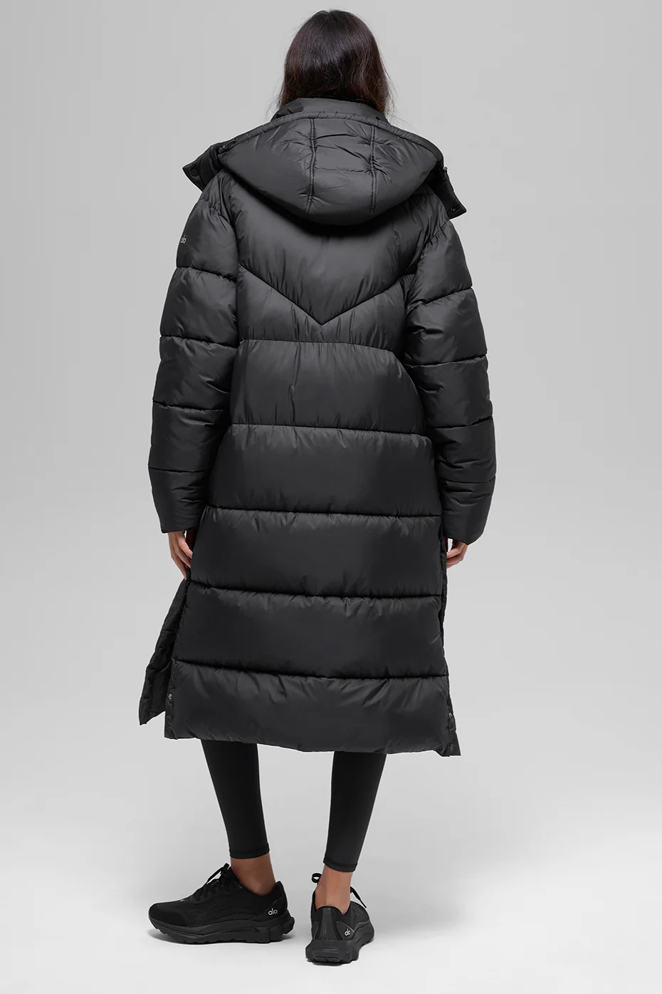 Gold Rush Puffer Trench - Black