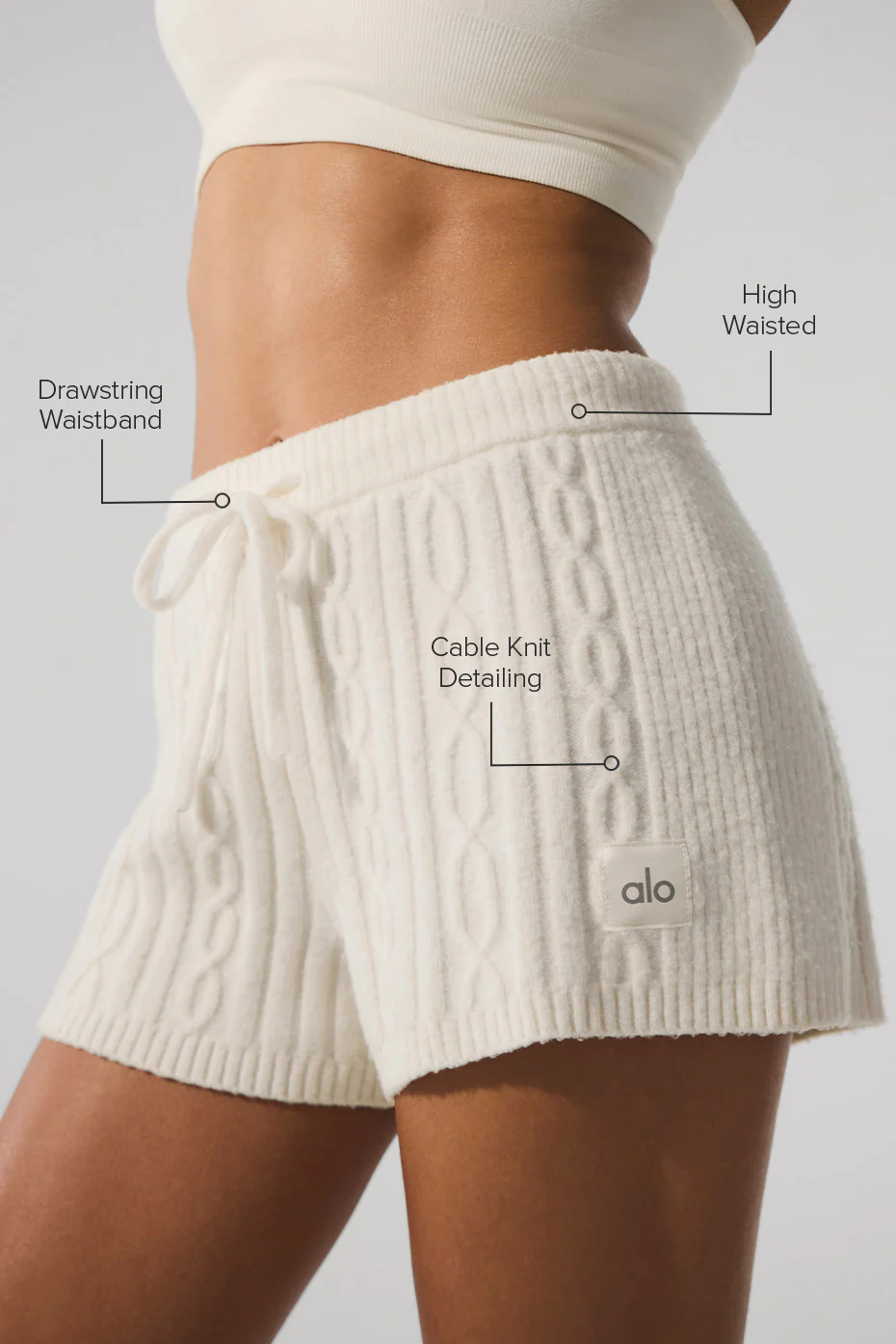 Cable Knit Winter Bliss Short - Ivory