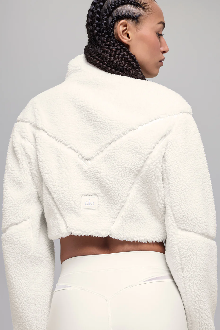 Sherpa Cropped Slope Side Jacket - Ivory