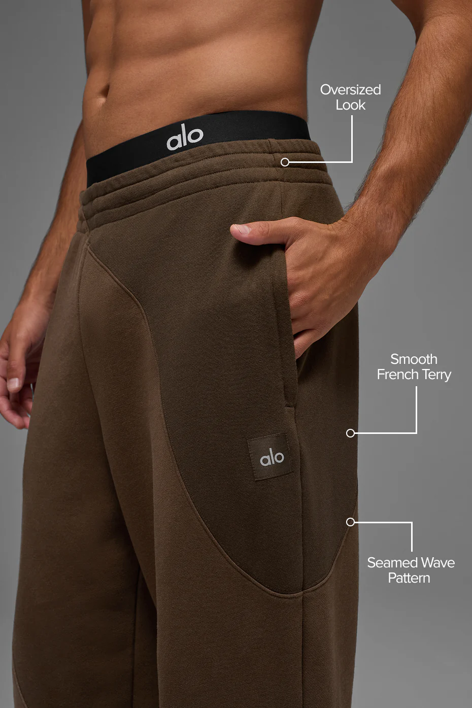 Make Waves Sweatpant - Espresso Tonal