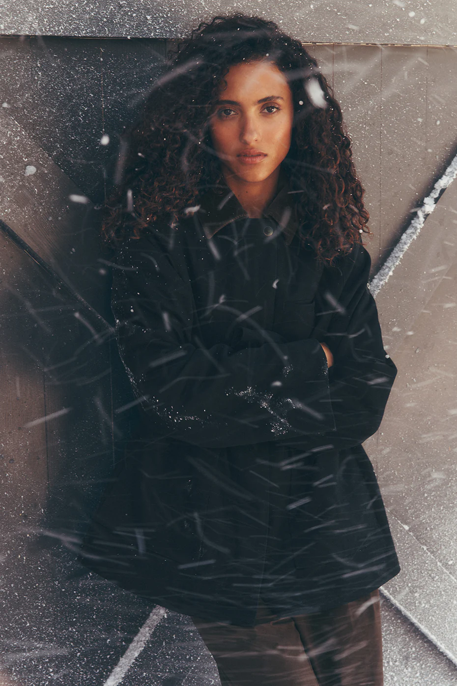 Twill Barn Jacket - Black/Espresso