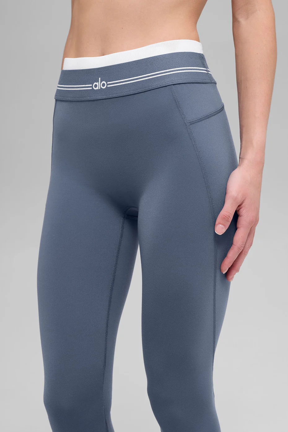 Airbrush High-Waist 7/8 Better Together Legging - Bluestone/White