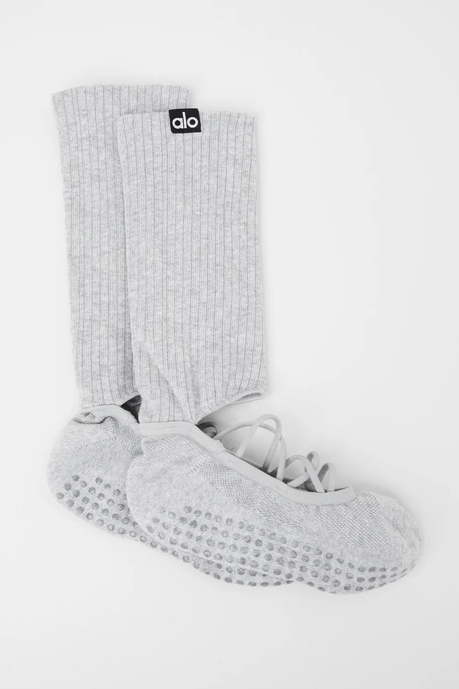 Women's Strappy Siren Grip Sock - Athletic Heather Grey