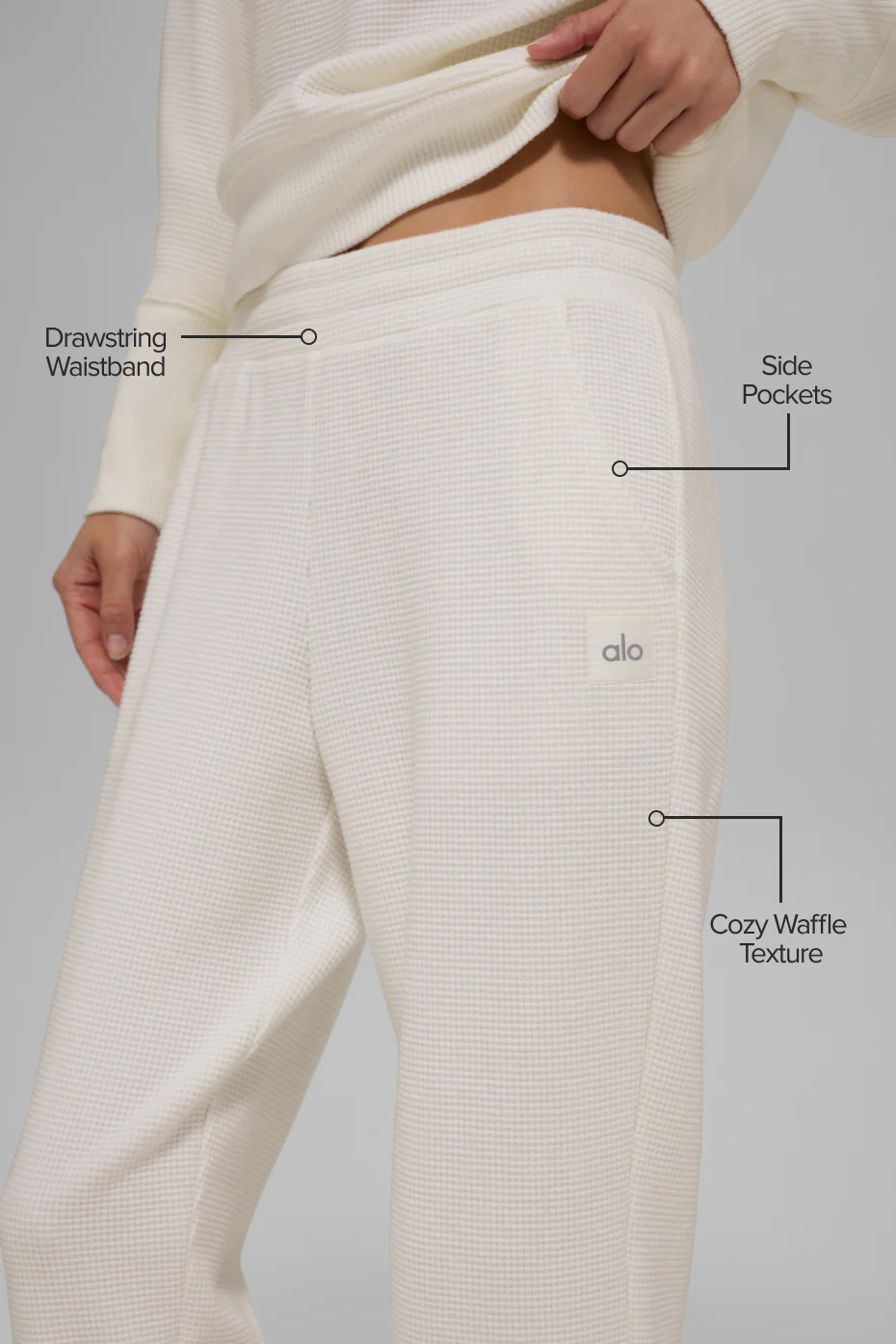 Waffle Weekend Escape Jogger - Ivory