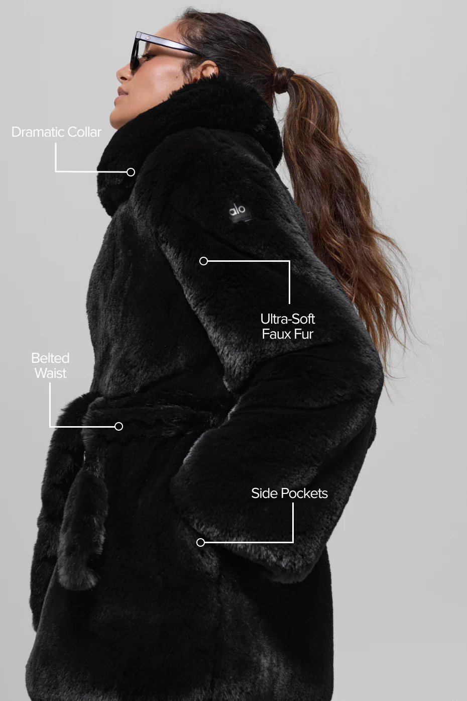 Faux Fur Starstruck Coat - Black
