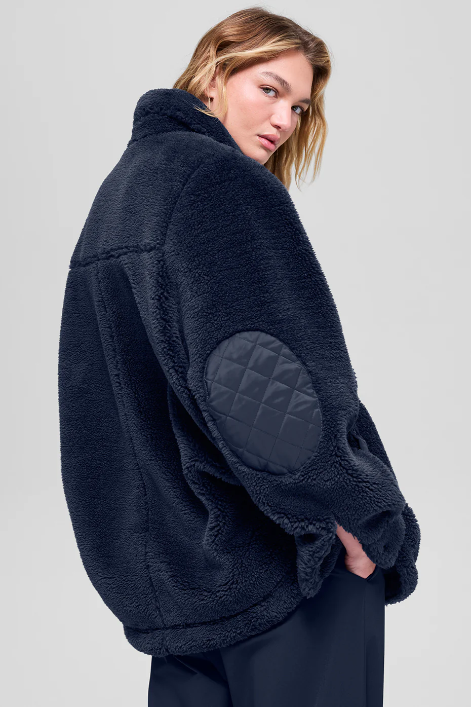 Sherpa Edge Shacket - Navy