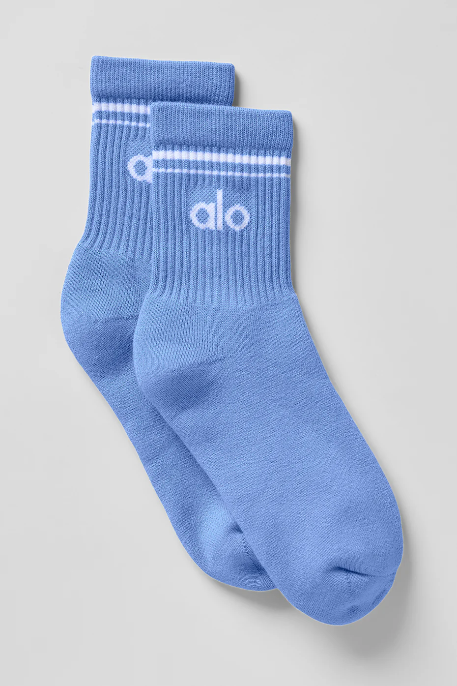 Unisex Half-Crew Throwback Sock - Crystal Clear Blue/White