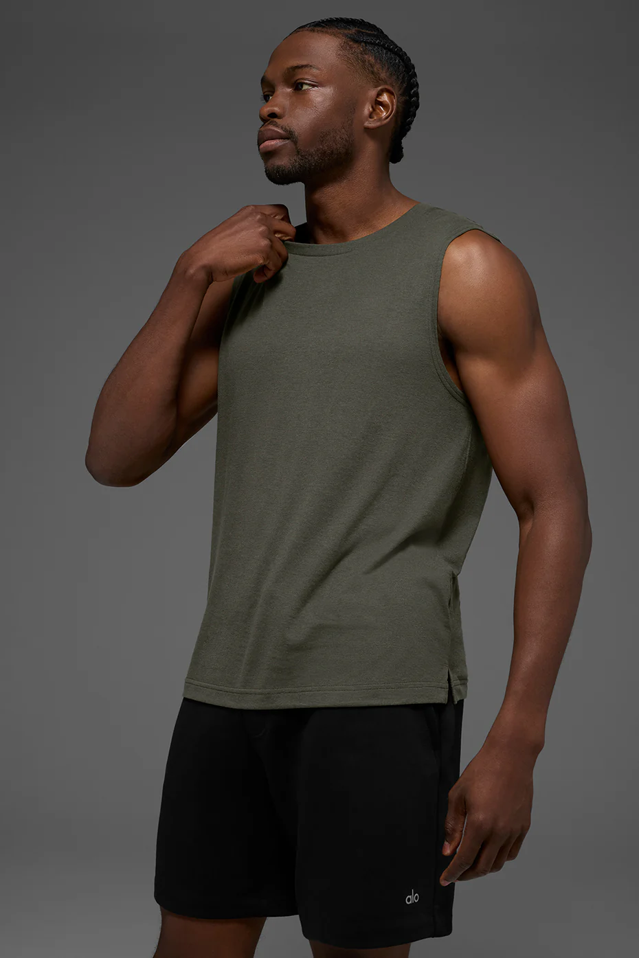 The Triumph Muscle Tank - Stealth Green