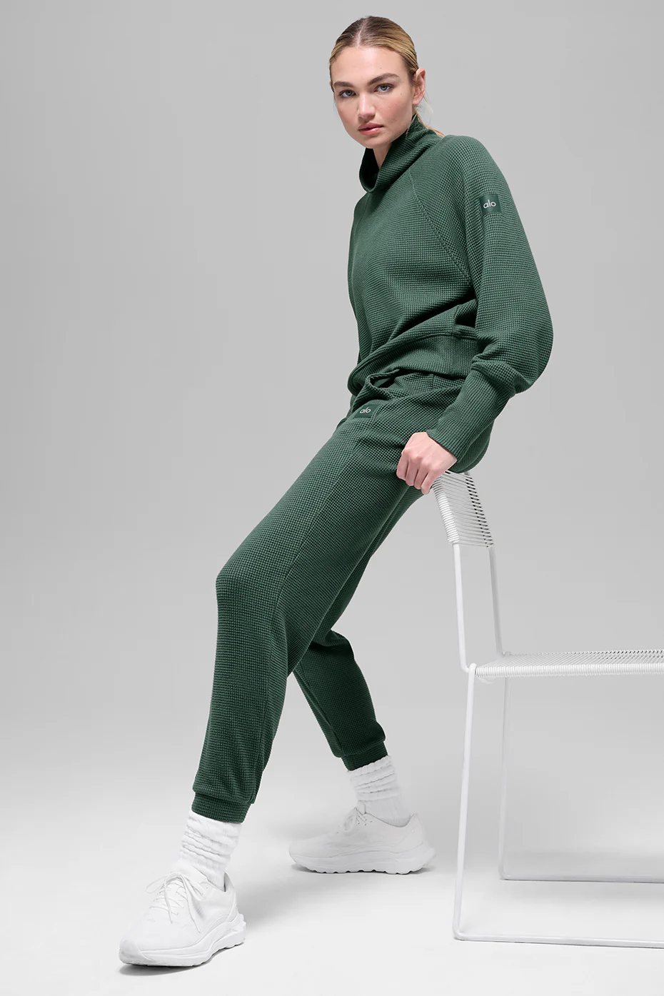 Waffle Weekend Escape Jogger - Clover Green